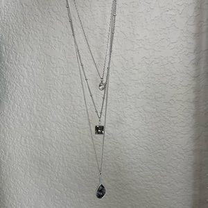 Touchstone Crystal by Swarovski 3 tier necklace